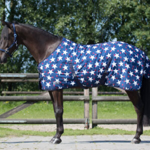 Coperta In Pile Per Cavallo Horze Marquess 145 - Blu, 100% Poliestere