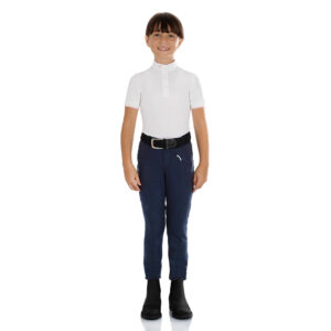 Pantaloni Junior modello "Leilani" in cotone elasticizzato Navy