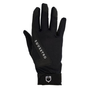 Guanti Adulto in tessuto tecnico con logo Black