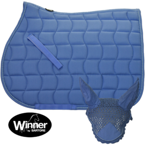 Sottosella Inglese trapuntato con cordone e cuffia abbinata Limited Edition Sky