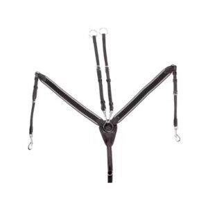 Pettorale elastico e martingala Dark Brown