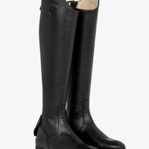 Stivali Adulto unisex in pelle di vitello zip posteriore Black