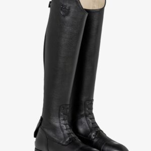 Stivali Adulto unisex in pelle di vitello con laccetti frontali Black