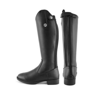 Stivali Junior lisci pelle sintetica polpaccio wide Black