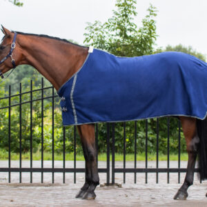 Coperta pile Basic senza cinghie sottopancia Blue