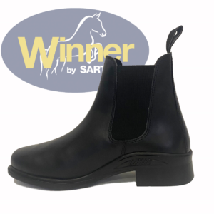 Stivaletto Jodhpur in pelle liscia Black