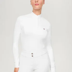 Maglia da gara Donna TH Avon manica lunga Optic White
