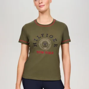 T-Shirt Donna TH Newport Grafik Utility Olive