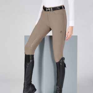 Syracuse pantaloni da equitazione da Donna con grip ginocchio – Tessuto TK Light Beige