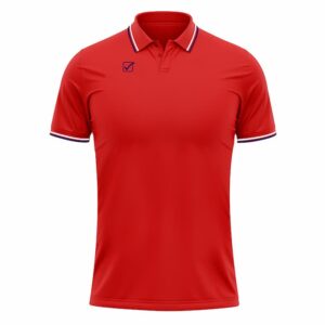 Polo cotone piquet Action Unisex Rosso/Blu
