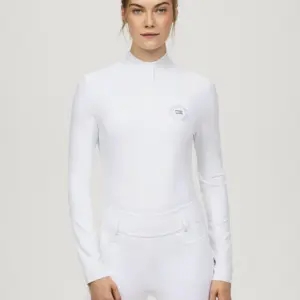 Maglia da gara Donna con strass TH Taylor manica lunga Optic White