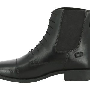Stivaletti in pelle Norton "Jodhpur” con lacci Black
