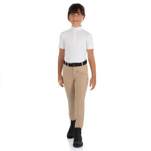 Pantaloni Junior modello "Leilani" in cotone elasticizzato Beige